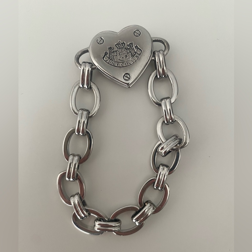 Vintage Juicy Couture Chain Bracelet with Heart Charm